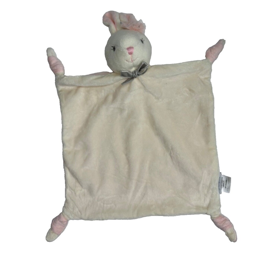 Stephen Joseph Bunny Rabbit Security Blanket Cream Pink Knotted Baby